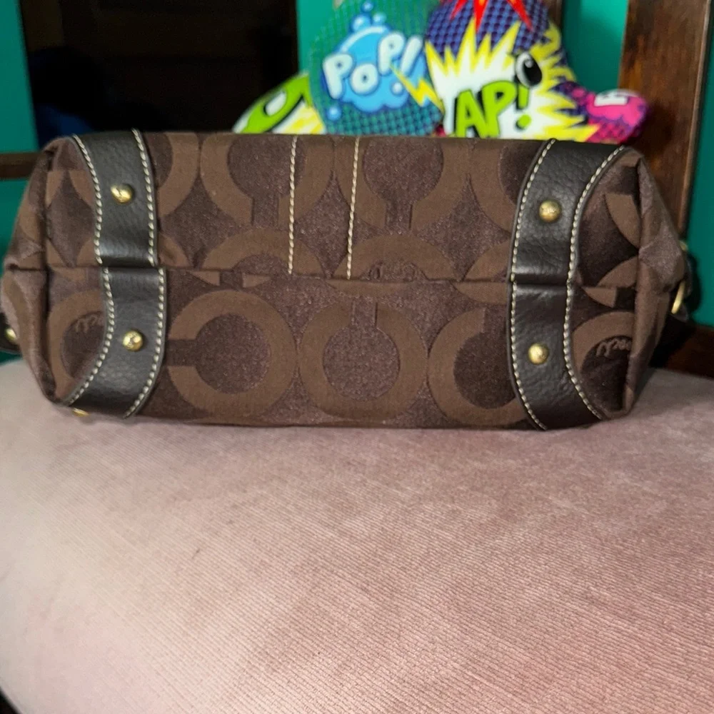 ๐๐ป๐ค๐Coach Dark Brown Patterned Shoulder Bag - Picture 16 of 16